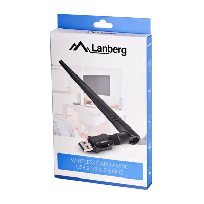 11. LANBERG WIRELESS NETWORK CARD WIFI USB 2.0 DUAL BAND AX900 ANTENNA