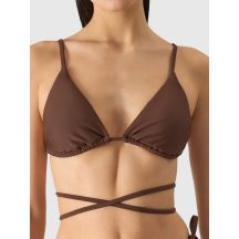 Women's swimsuit bikini top 4F 4FWSS24UBKTF041-81S Brown