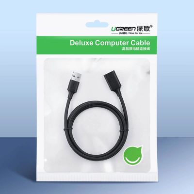 16. Ugreen USB-A (male) - USB-A (female) adapter extension cable USB 3.0 5Gb/s 0.5m black (US129)