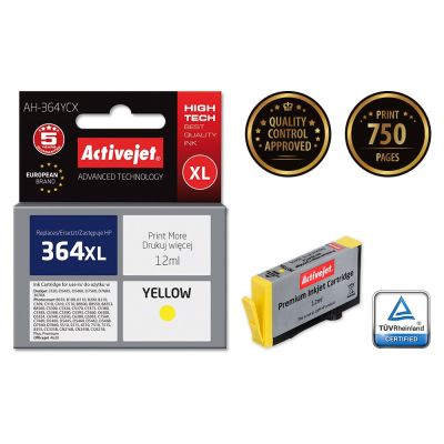 2. Activejet AH-364YCX Ink (replaces HP 364XL CB325EE; Premium; 12 ml; yellow)