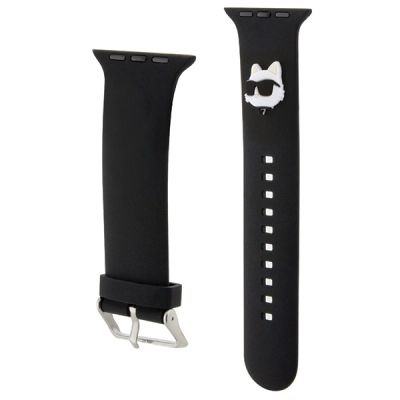 3. Karl Lagerfeld 3D Rubber Choupette Heads Strap for Apple Watch 38/40/41mm - Black