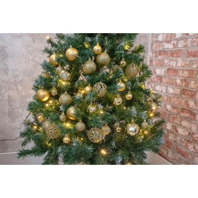 46. DECORATIVE PLASTIC BALL 6CM SET 35 GOLD