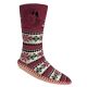 21. GLOVII HEATED SLIPPERS WITH SOCKS, SIZE 40-44, NORWEGIAN PATTERN, BATTERIES AND CHARGING CABLE INCLUDED, GQ5L