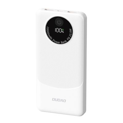 Powerbank Dudao K12 10000mAh PD22.5W USB-A, USB-C - white