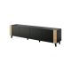 FARO TV cabinet 200x42x52 black matt + craft oak