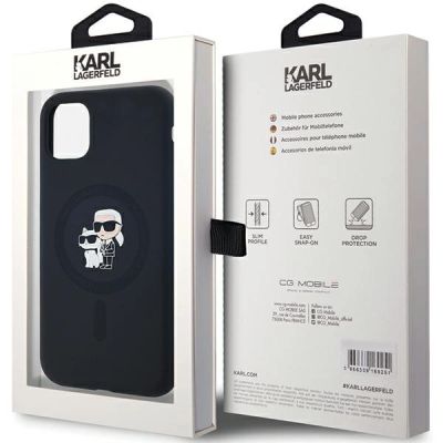 8. Karl Lagerfeld Silicone Karl&Choupette MagSafe case for iPhone 11 / Xr - black
