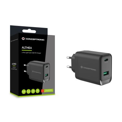 5. Conceptronic ALTHEA20B45 Mobile Device Charger Universal Black AC Fast Charging Internal