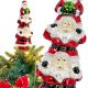 Glass Christmas Tree Topper “Santa Clauses” 28.5 cm