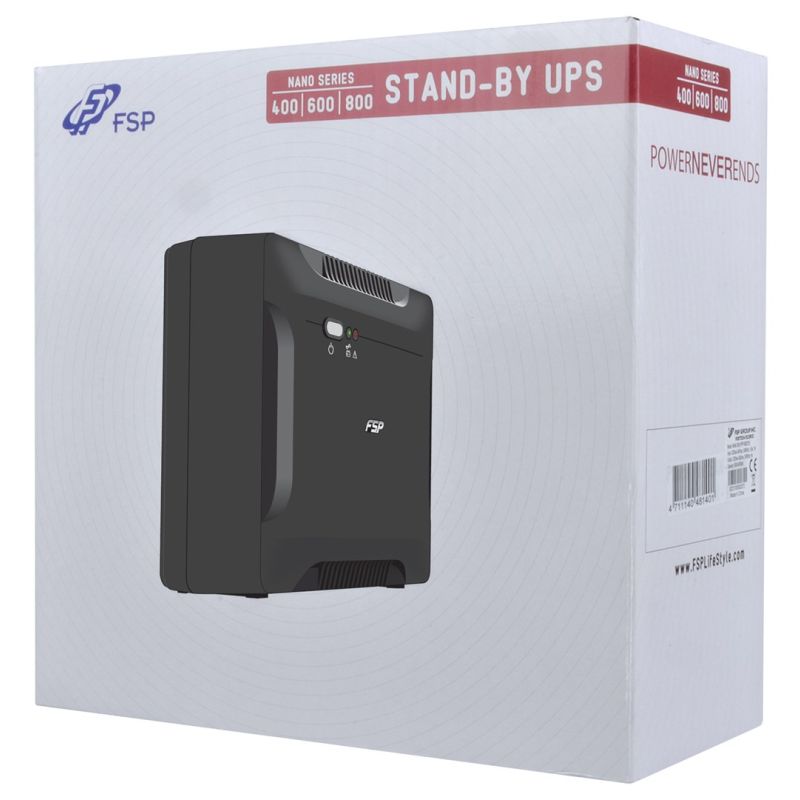 3. FSP Nano 600 UPS Standby (Offline) 0.6 kVA 360 W 2 x AC outlets