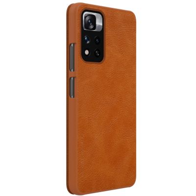 4. Nillkin Qin Case Case for Xiaomi Redmi Note 11 Pro+ (China) / Redmi Note 11 Pro (China) / Mi11i HyperCharge Camera Protector Holster Cover Flip Case Brown