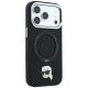 4. Karl Lagerfeld with Ring Stand 360 Karl Head Pin MagSafe Case for iPhone 18 Pro / 17 Pro - Black