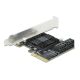 DeLOCK 5 Port SATA PCI Express x4 Card - Low Profile Design