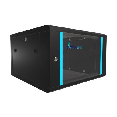 36. Extralink 6U 600x600 Black Wall-Mounted Rack Cabinet