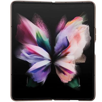 6. Guess Leather 4G Triangle Strass case for Samsung Galaxy Z Fold 5 - brown