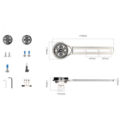 2. Rockbros FK-307T Titanium Alloy Bike Computer Mount - Titanium