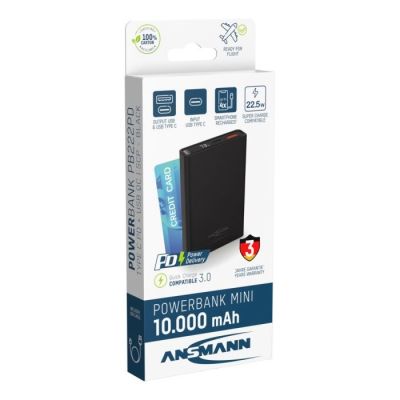 10. Ansmann 1700-0154 Lithium-Ion (Li-Ion) Power Bank 10000 mAh Black