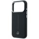6. Mercedes Leather Semi Wrap Iconic Line MagSafe Case for iPhone 17 Pro - Black