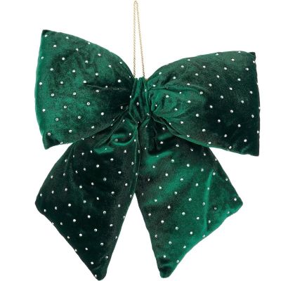 3. GREEN DECORATIVE BOW 30x34CM MICA