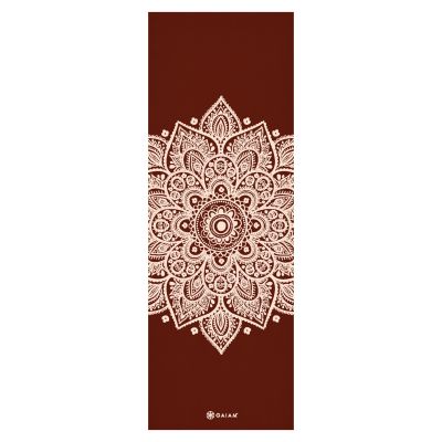 5. Gaiam Intense Rust Sundial Flower Yoga Mat 5mm 65733