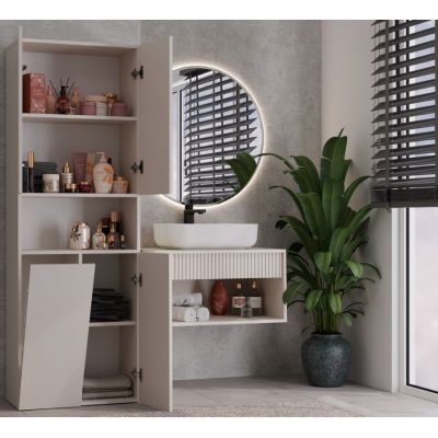 9. NEL BATHROOM COLUMN KASZMIR 1 DOOR BASKET KR SET