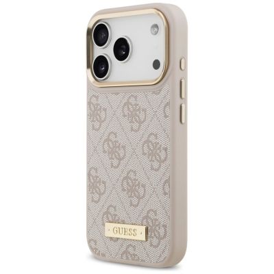 2. Guess 4G Logo Plate MagSafe Case for iPhone 17 Pro - Pink