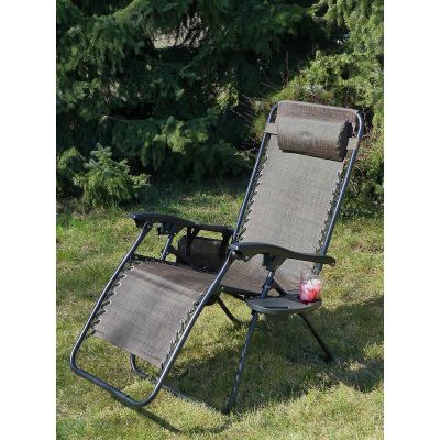 14. FOLDABLE GARDEN CHAIR MULTIFUNCTIONAL 175X52/65X107CMY BROWN