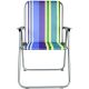 7. REDCLIFFS FOLDING CHAIR WITH ARMRESTS, BLUE STRIPES