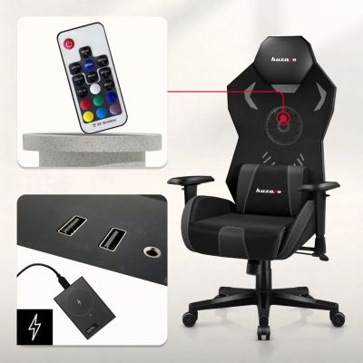 6. Huzaro Combat 7.6 RGB Black Gaming Chair