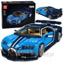 Construction Blocks Sports Car Bugatth Blue, 1212 Pieces