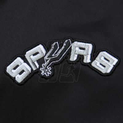 4. Mitchell &amp; Ness Lightweight Satin Bomber San Antonio Spurs M Jacket SJKT6599-SASYYPPPBLCK