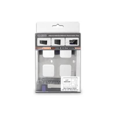 6. Icy Dock MB453TRAY-2B drive bay panel Storage drive tray Black, Metallic