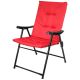 8. FOLDING GARDEN CHAIR 59X66X45/90CM WITH CUSHION RED