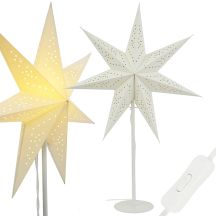 DECORATIVE STAR FLOOR LAMP 65 CM E14 WHITE