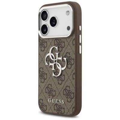 2. Guess 4G Big 4G Classic Logo case for iPhone 17 Pro brown - silver