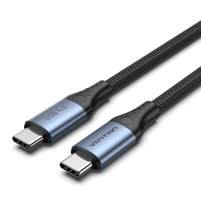 USB-C to USB-C Vention USB 4.0 5A 40Gbps Braided Cable 1m