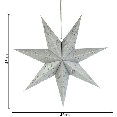 6. DECORATIVE PAPER STAR 45CM SILVER