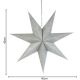 6. DECORATIVE PAPER STAR 45CM SILVER