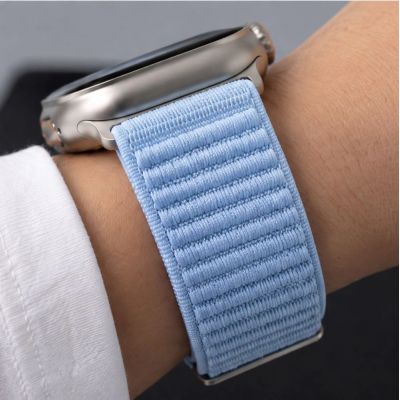6. Tech-Protect NylonLoop Band for Apple Watch 40 / 41 / 42 mm – Light Blue