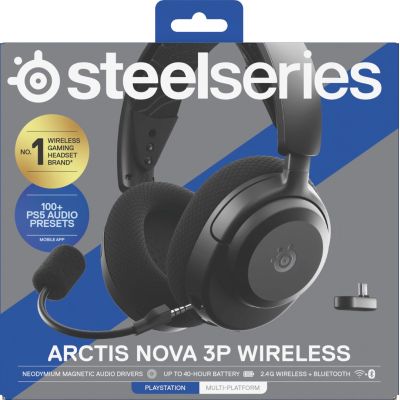 5. Steelseries Arctis Nova 3P Wireless headphones for Playstation, Black