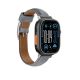 3. AmazingThing Class Band Leather Strap for Apple Watch 45 / 46 / 49 mm - Gray