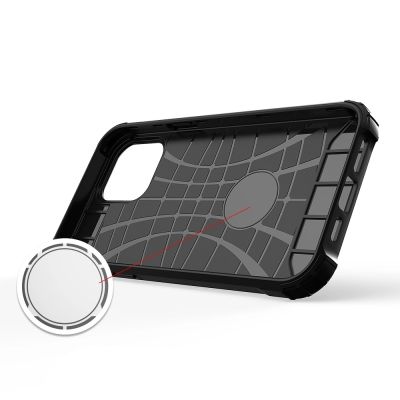 5. Hybrid Armor Case Tough Rugged Cover for iPhone 13 silver