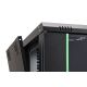 36. DYNAmic 19" 9U wall-mounted network cabinet 600x450, glass door, black, undivided, assembled, 60kg