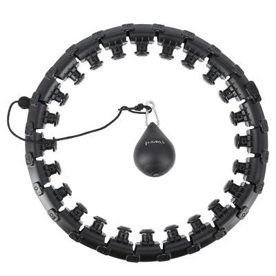 HMS HHW01 hula hoop with studs and weight, black