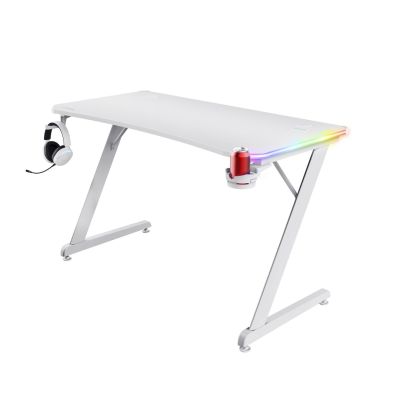3. TRUST GXT 709W LUMINUS RGB WHITE Gaming Desk