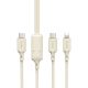 Dudao L7SF 2in1 cable USB-C - USB-C / Lightning 100W 1.2m - beige