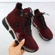 2. Burgundy Suede Ankle Boots for Women Rieker 45960-35