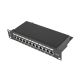 3. Patch panel Lanberg PPF6-9012-B (1U; 10"; cat. 6; FTP; 12xRJ-45)