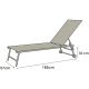 6. GARDEN LOUNGE CHAIR 185X57X31CM GRAY