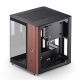 12. Jonsbo TK-0 PC Case, Mini-Tower, Mini-ITX, Tempered Glass, Wood - black