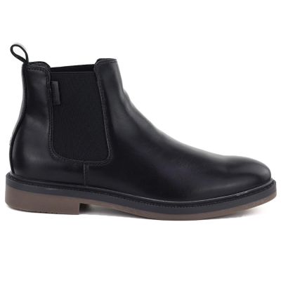 6. Men's leather Chelsea boots, unlined, black, Big Star UU174280
